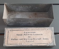 WW1 Petite Boite vide Allemande Munition Artillerie 1914-1918 ORIGINAL GERMAN