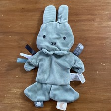 Doudou lapin Nijntje Miffy plat vert Tiamo Étoilé Lune Côtelé