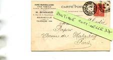 MARSEILLE Carte Commerciale Pipes Marseillaises Terminus Bonnaud 9 République