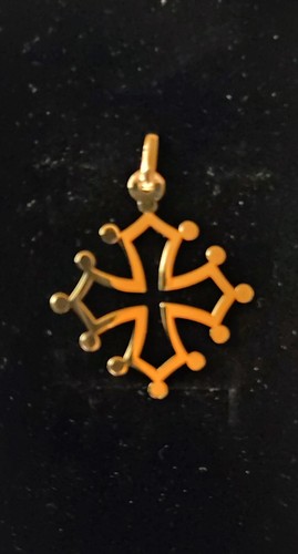 Croix occitane jaune - jaune, 18
