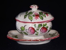 ANCIEN MOUTARDIER DE DINETTE EN FAÏENCE  DE SAINT CLEMENT Début XIX  N°706/2