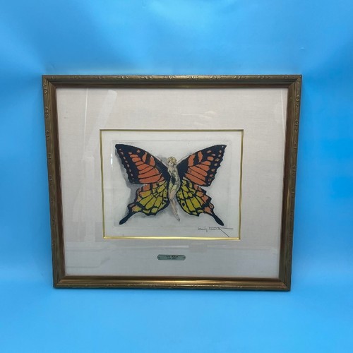 Gravure louis icart papillon - gravure, i