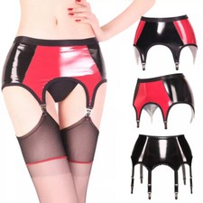 Porte-Jarretelles En Cuir Verni Brillant Ceinture Inférieure Ouverte Clips /