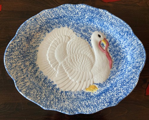 Vintage turkey platter - vintage,