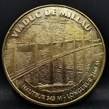 JETON TOURISTIQUE MDP 2010 VIADUC DE MILLAU EIFFAGE AVEYRON / MEDAILLE 34 mm