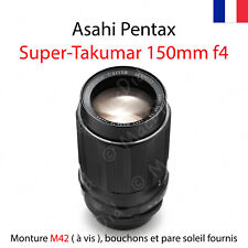 Asahi Pentax Super-Takumar 150mm f4 monture M42 bouchons et pare soleil fournis