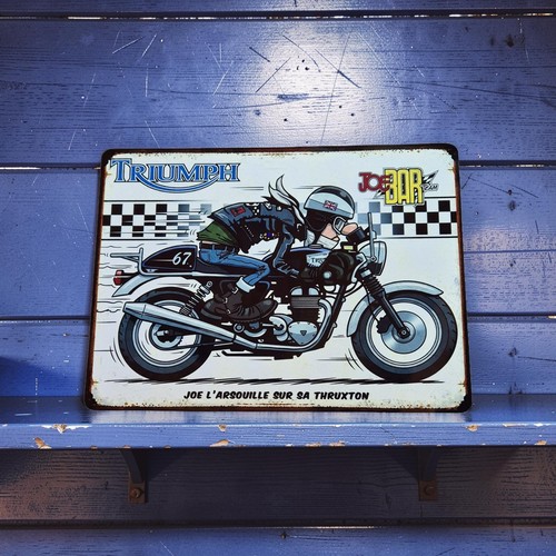 Plaque métal vintage - joe, bar
