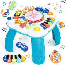 Table D'Activité Bébé 1 An Jouet Musical Éducatif Piano Tambour Lumières Cadeau