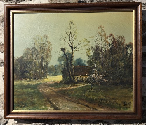 Ancienne huile sur toile xixe - sur,