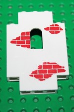 Mur Pierres Lego Pirates Wall with red bricks ref 4444p06 set 6276 6277 6265