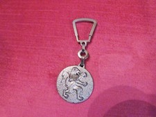 Ancien porte-clés métal  "Assurances La Flandre-Roubaix"-avec lion -années 60/70