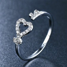 Bague solitaire cœur diamant