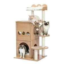 Arbre a Chat en Bois Design Moderne Vaste Plateforme Stable