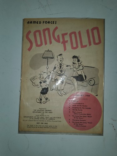 Armed forces song - folio, 1954