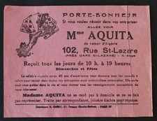 Carte de visite Madame AQUITA porte-bonheur médium voyante Paris 2