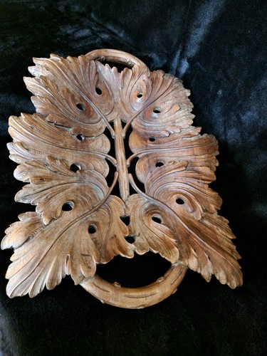 Grand plateau sculpté feuille