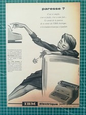065 PUBLICITE ANCIENNE 1950 34x25cm Machine à écrire IBM électrique