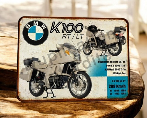 Plaque métal vintage - bmw, k100