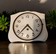 Horloge murale ancienne en porcelaine des années 50 Vintage