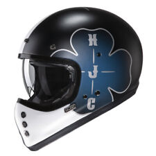 HJC V60 Ofera MC2SF Bleu TG S - Casque de Moto Intégrale Scrambler Vintage Fibre