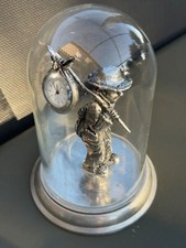 ANCIEN VINTAGE GLOBE VERRE STATUE ETAIN 67% SENIOR BATON PENDULE