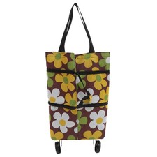  Chariot De Courses Achats D'épicerie Sac Shopping Pliable À Roulettes