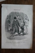 DAUMIER, LITHOGRAPHIE ORIGINALE, ENFANTILLAGES 3