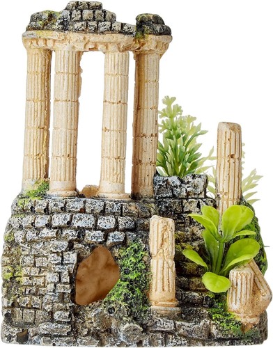 Colonne antique avec plantes - colonne,