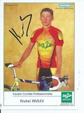 TDF    CYCLISME autographe " KIVILEV   ANDREI    team  AG2R