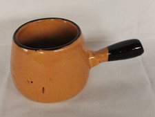 ANCIEN CAQUELON JAUNE PROVENCAL POTERIE EN TERRE CUITE VERNISSEE