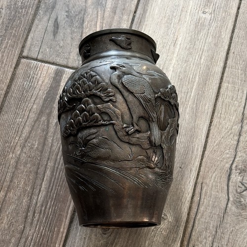 Vase ancien bronze - ancien, japonais