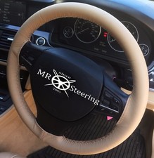 Pour Mercedes CL500 99-05 Housse De Volant En Cuir Beige Double Couture