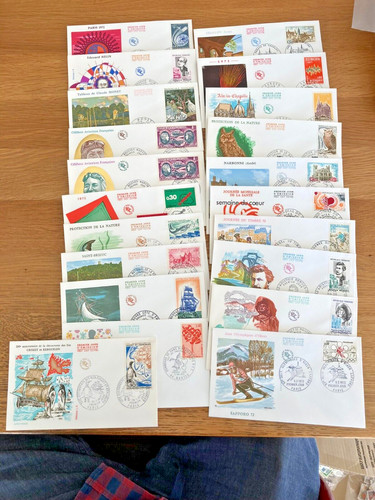 Lot timbres enveloppes - de,