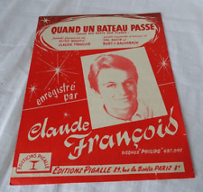 Partition Claude François " Quand un bateau passe " Ed Pigalle 1964