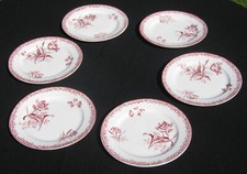 Assiette à dessert Sarreguemines Fontanges - fleurs (x6)