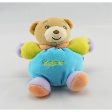 Mini Doudou ours bleu vert