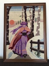 Tapisserie Laine encadrée « Frimas » de Jouillat Vintage