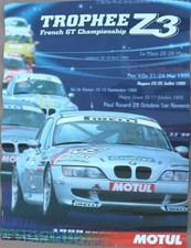 AFFICHE HUILE AUTO MOTUL TROPHEE BMW Z3 GT 1999 LE MANS PAU NOGARO RICARD 60X80