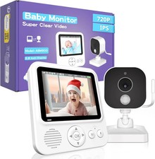 Babyphone Camera 2,8 Pouces Caméra Bebe 720P IPS LCD Moniteur Vidéo 2000mAh USB-
