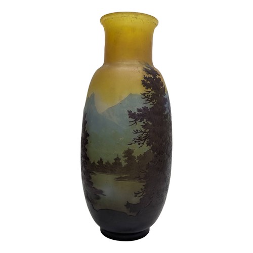 Grand vase gallé décor - vase, de