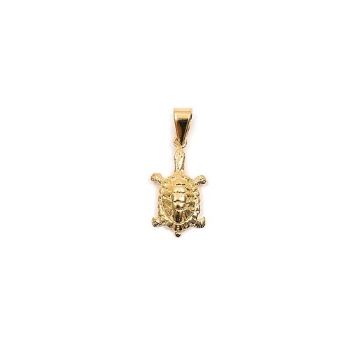Pendentif tortue plaqué - , or