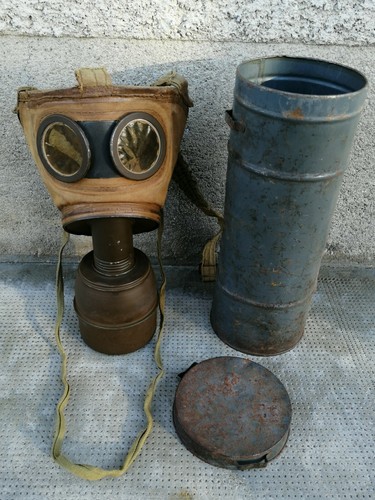 Ancien masque gaz gas mask - ancien, à