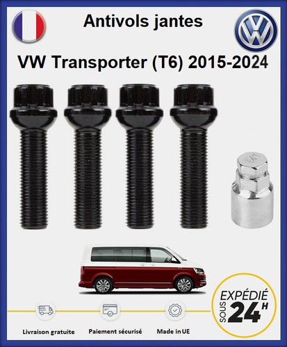 Ecrous antivol roues noir - ecrous, de