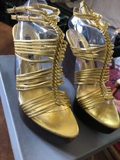 ESCARPINS SANDALES RALPH LAUREN OR T.39