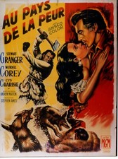WESTERN AFFICHE ORIGINALE FRANCAISE AU PAYS DE LA PEUR 1952 CYD CHARISSE RARE