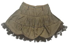 Superbe  jupe  kaki marron en