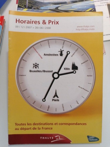Sncf guide horaires thalys - sncf,