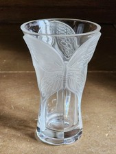 Vase Cristal Papillon Ancien
