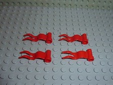 4 x Drapeau LEGO castle red flag ref 4495 / Set 6090 6085 6080 10176 6096 6086..