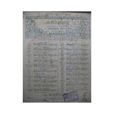 MASSENET Jules Ariane No 5 Choeur Chant Piano 1906